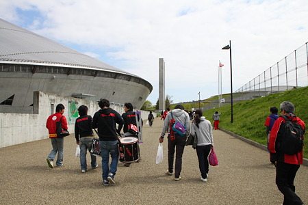 宮城スタジアム到着