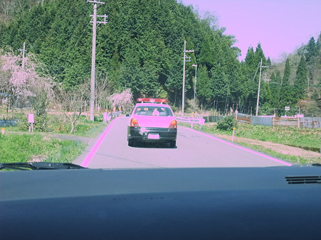 パトーカーに希望者様宅まで先導される