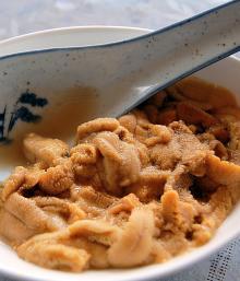 おまけでいただいた生うに(朝食・2人分)